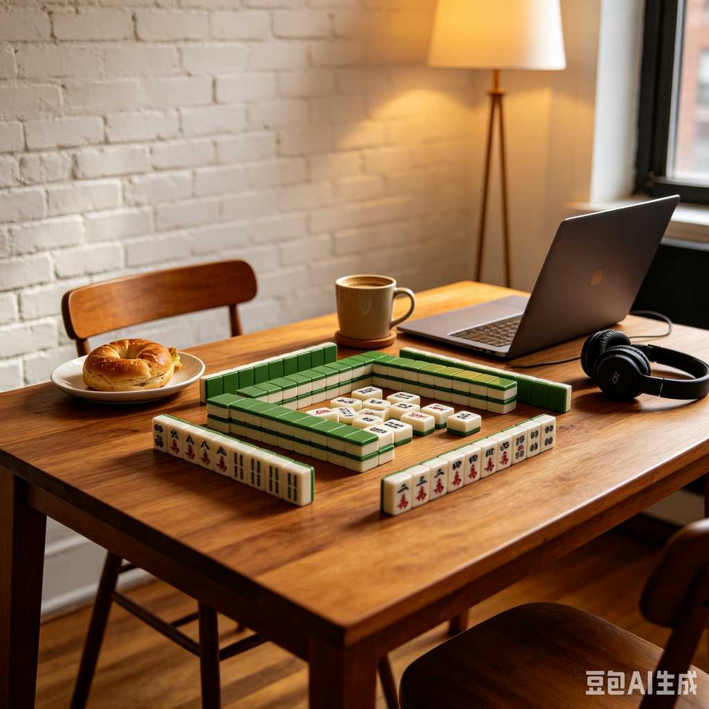 wood mahjong tiles